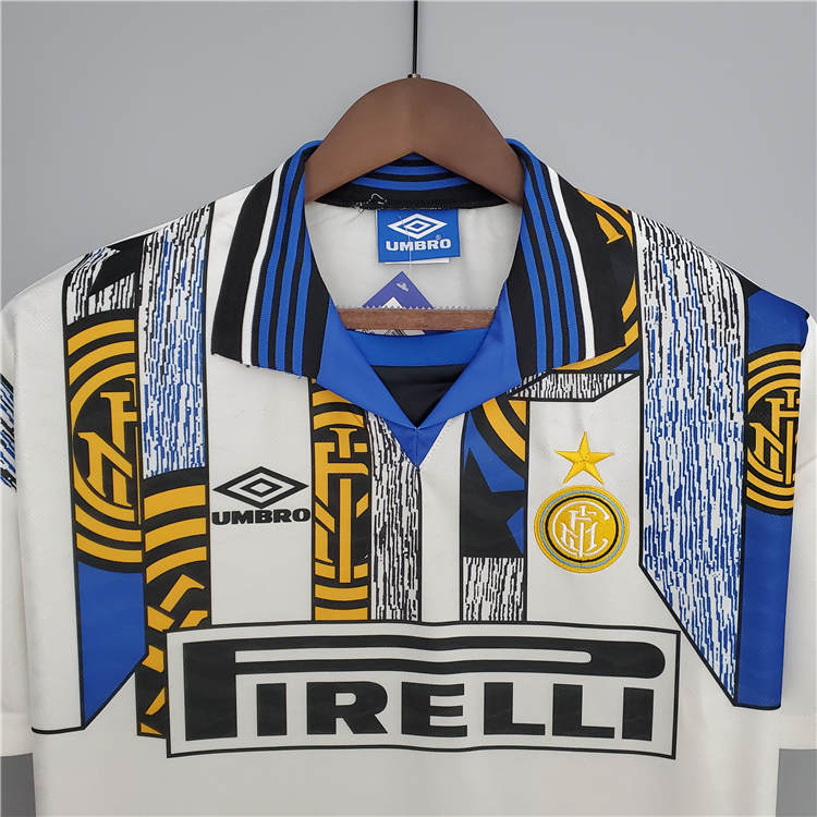 96/97 Inter Milan Away White Retro Soccer Jerseys Football Shirt - Click Image to Close